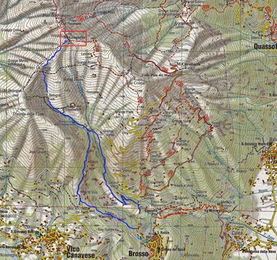 Map Monte Gregorio