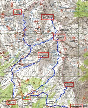 Map Punta Valnera