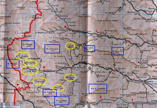 Map Valle Maira