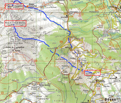 Map Crou de Bleintse